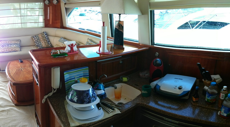Riviera 51 ft sportfishing yacht at Caribbean marina Cancun dock deep sea charter