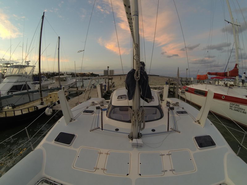 Nalgone catamaran sailing Cancun Caribbean open bar family group tour Isla Mujeres snorkel vacation