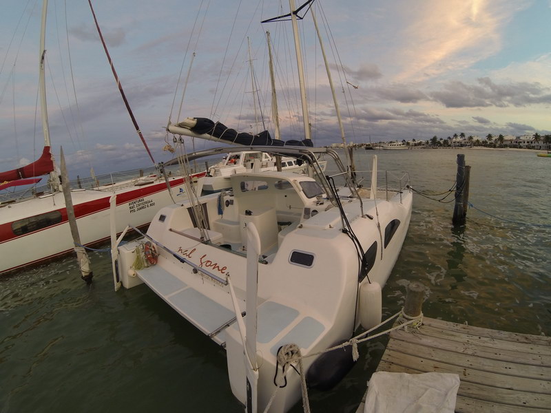 Nalgone catamaran Cancun private charter sunset sailing Caribbean family vacation Isla Mujeres snorkel tour