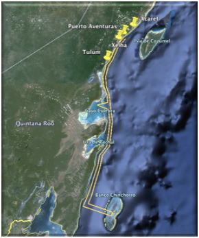Mapa de navegación ruta 